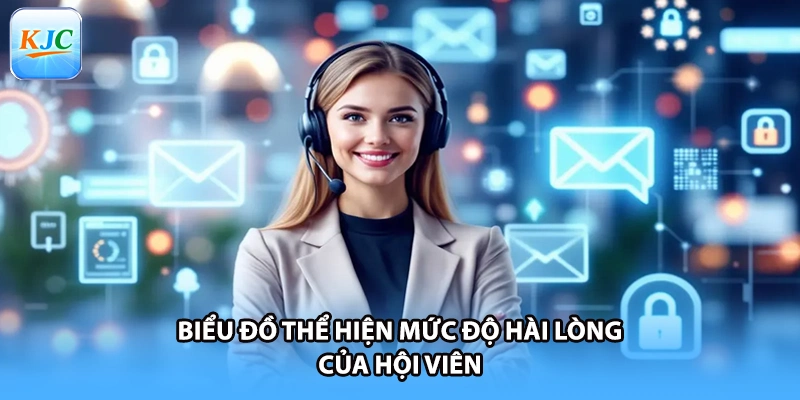 Biểu đồ thể hiện mức độ hài lòng của hội viên