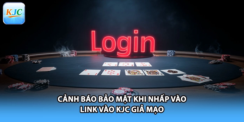 Cảnh báo bảo mật khi nhấp vào link vào KJC giả mạo